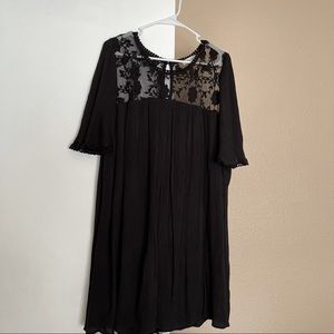 Plus Size Black Flowy Dress
